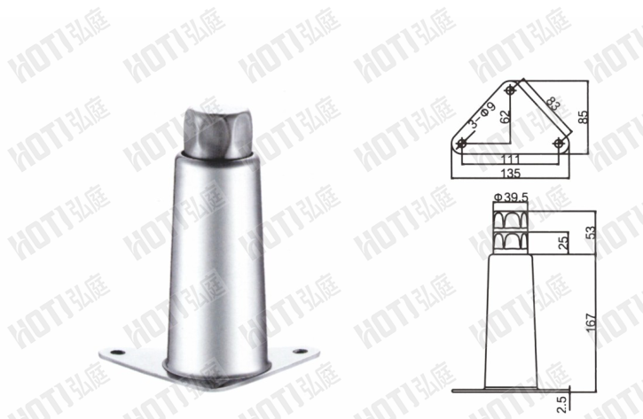 8寸重力调节脚（三角板）HOTI-317