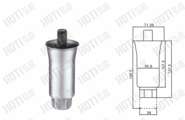 6寸非标直装式重力脚HOTI-349