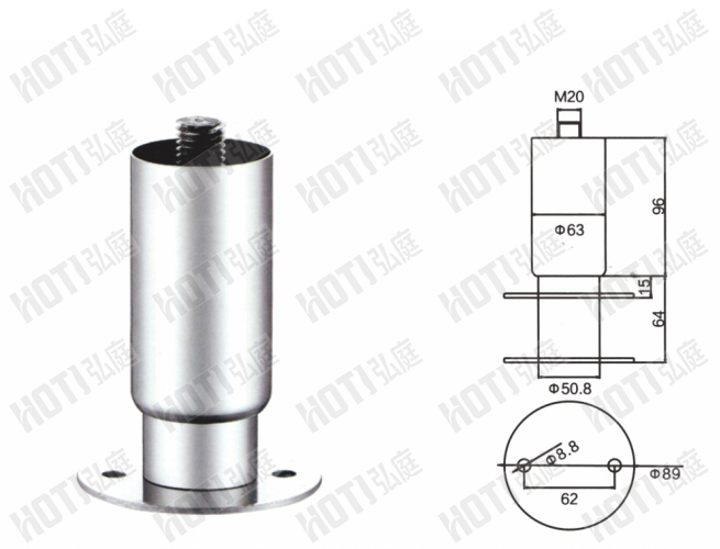 6寸西式重力调节脚（直装式深调）HOTI-381